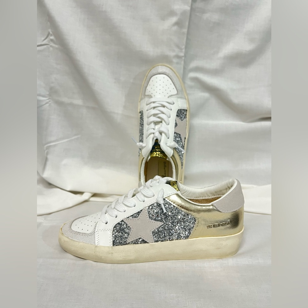 Vintage Havana Gold and Silver Glitter Women’s Sneakers size 10 - Picture 2 of 6